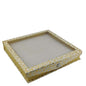 Cardboard Ring box With 40 Holders Seethru Window 18x18x3.25 CM (1 Piece, Random Assorted Color) Rectangle [jefs-pack-boxnsupp-00075-m1]