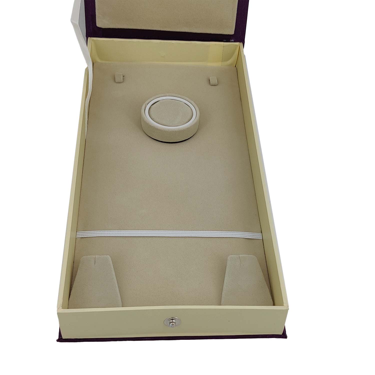 Long Rigid Cardboard Jewellery Set Box 30x15x3 CM (1 Piece, Random Assorted Color) Rectangle For Necklace Chain Earring & Ring [jefs-pack-boxnsupp-00075-m4]