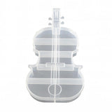 Plastic Gift Box 10 Partitions 22x10x2.5xcm Guitar Transparent Color (Sold as 1 piece) [jefs-pack-boxnsupp-00128-m2]