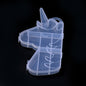 Plastic Gift Box 8 Partitions 16x9x2.5 CM Unicorn Transparent Color (Sold as 1 piece) [jefs-pack-boxnsupp-00128-m6]