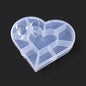 Plastic Gift Box 9 Partitions 15x14x2.5 CM Heart Transparent Color (Sold as 1 piece) [jefs-pack-boxnsupp-00128-m7]
