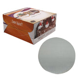 Cake Packing Paper Box For Half KG (Pack of 5) Random Print Design 7x7x3.5 Inch (18x18x9 CM) With 7 Inch Smooth Cardboard Round Stand Base Boards [jefs-pack-boxnsupp-00129-combo1]