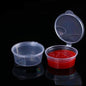Small Polypropylene Plastic Containers (Pack of 10, Capacity 50 ML) 6x4.5x3 CM (2.25x1.75x1.2 Inch) Leak Proof With Lid For Ketchup Sauce Jam Cream Multipurpose Food Sampling Storage  [jefs-pack-boxnsupp-00153-m2]