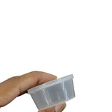 Small Polypropylene Plastic Containers (Pack of 10, Capacity 25 ML) 5x4.5x2.5 CM Leak Proof With Lid For Ketchup Sauce Jam Cream Sampling [jefs-pack-boxnsupp-00153-m3]