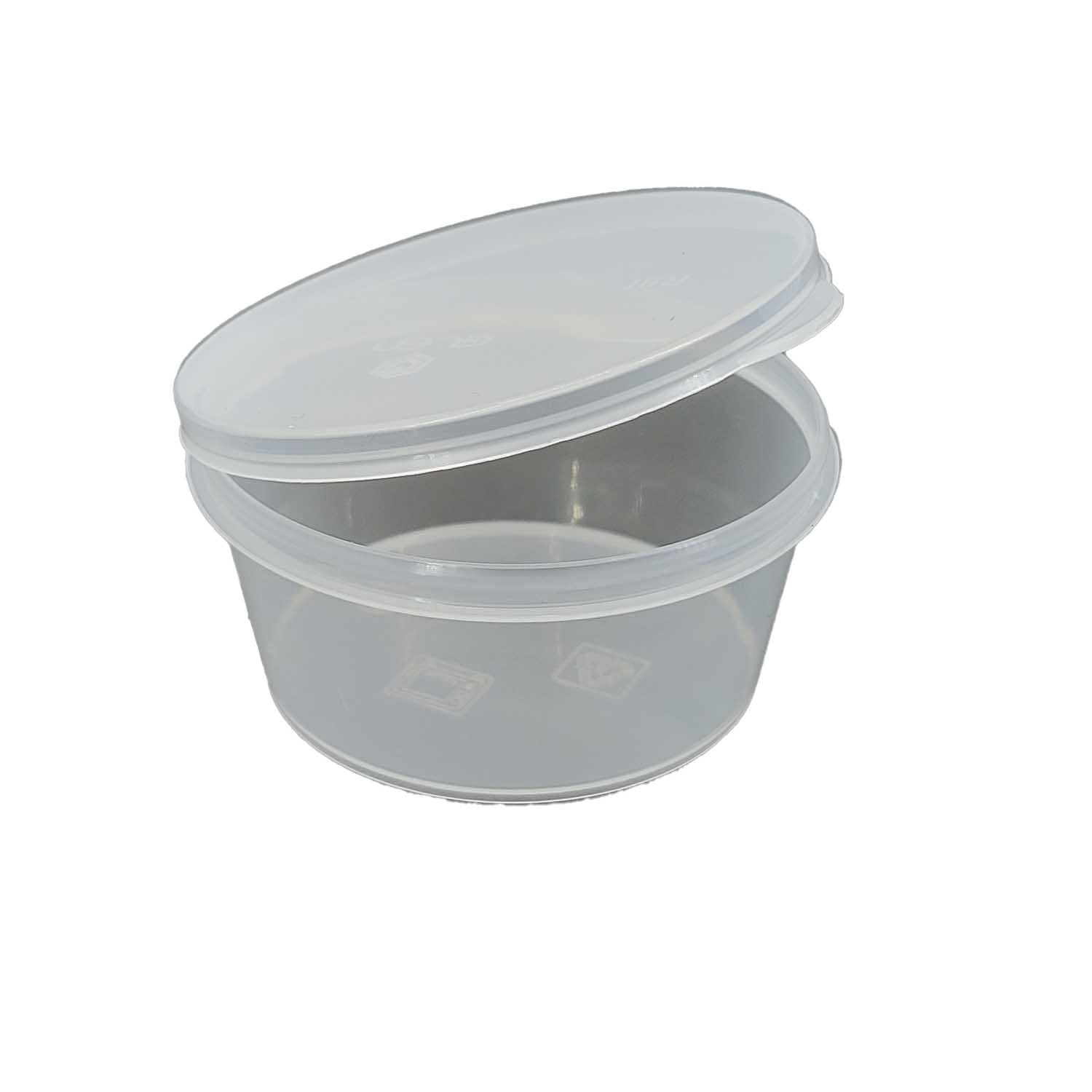 Small Polypropylene Plastic Containers (Pack of 10, Capacity 25 ML) 5x4.5x2.5 CM Leak Proof With Lid For Ketchup Sauce Jam Cream Sampling [jefs-pack-boxnsupp-00153-m3]