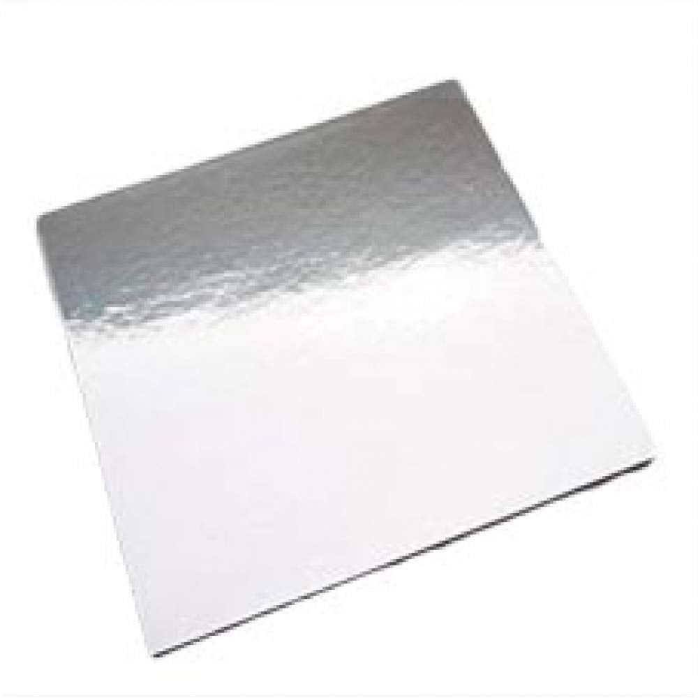 Cake Board Stand Bases (5 Pieces) For 1 KG Cakes Square 8 Inch Silver [jefs-pack-boxnsupp-00157-m16]