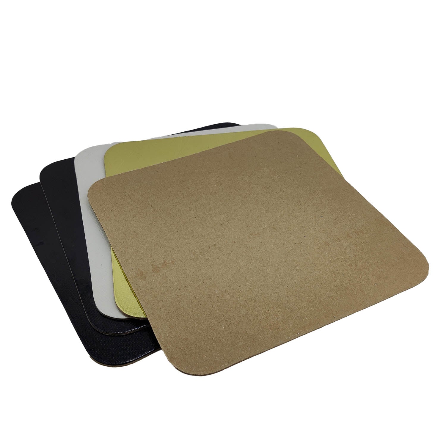Cake Board Stand Bases 10 Inch (5 Pieces) For 1 KG Square Mixed Colors Premium Quality