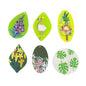 3D Printed Acrylic Pendant With Resin (1 Set Of 6 Shapes) Mixed Shapes Size 35 to 45 MM Range Multicolor For Jewellery Making Crafts [jefs-pndt-gnrl-00001-combo7]