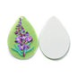3D Printed Acrylic Pendant (2 Pieces) 43x20x2 MM Flat Drop Multicolor Green For Jewellery Making Crafts Decoration [jefs-pndt-gnrl-00001-m19]