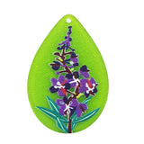 3D Printed Acrylic Pendant (2 Pieces) 43x20x2 MM Flat Drop Multicolor Green For Jewellery Making Crafts Decoration [jefs-pndt-gnrl-00001-m19]