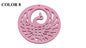 Wooden Jewellery Making Pendants 50mm Peacock [Color 8 - Light Pink] (Pack Of 4 Pieces) (#Ot116)