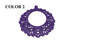 Wooden Jewellery Making Pendants 50mm Round Flower [Color 2 - Purple] (Pack Of 4 Pieces) (#Ot126)