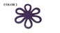 Wooden Jewellery Making Pendants 43mm Flower [Color 2 - Purple] (Pack Of 4 Pieces) (#Ot142)