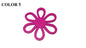 Wooden Jewellery Making Pendants 43mm Flower [Color 5 - Dark Pink] (Pack Of 4 Pieces) (#Ot145)