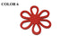 Wooden Jewellery Making Pendants 43mm Flower [Color 6 - Red] (Pack Of 4 Pieces) (#Ot146)