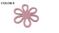 Wooden Jewellery Making Pendants 43mm Flower [Color 8 - Light Pink] (Pack Of 4 Pieces) (#Ot148)