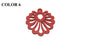 Wooden Jewellery Making Pendants 26mm Flower [Color 6 - Red] (Pack Of 4 Pieces) (#Ot155)