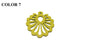 Wooden Jewellery Making Pendants 26mm Flower [Color 7 - Yellow] (Pack Of 4 Pieces) (#Ot156)