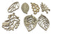 Wooden Jewellery Making Pendants Flat Base Mixed Size Assorted Leaf Shapes Wood Color (Pack of 10 pieces) [jefs-pndt-gnrl-00114-m6]