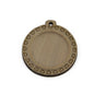 Wooden Jewellery Pendant Bases For Patches Cabochons Craft [Suitable For 25mm Round Objects] 40x37x5xmm Round Wood Color (Pack of 2 pieces) [jefs-pndt-gnrl-00124-m1]