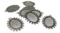 Jewelry Metal Alloy Pendant Base 40x30x2xmm (Holds 25x18mm Oval Embellishments) Oval Antique Silver Color (Pack of 2 pieces) [jefs-pndt-gnrl-00129-m10]
