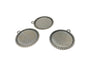 Jewelry Metal Alloy Pendant Base 30x25mm (Holds 25mm Round Embellishments) Round Antique Silver Color (Pack of 2 pieces) [jefs-pndt-gnrl-00129-m14]