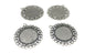 Jewelry Metal Alloy Pendant Base 40x32mm (Holds 25mm Round Embellishments) Round Antique Silver Color (Pack of 2 pieces) [jefs-pndt-gnrl-00129-m19]