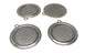 Jewelry Metal Alloy Pendant Base 40mm (Holds 25mm Round Embellishments) Round Antique Silver Color (Pack of 2 pieces) [jefs-pndt-gnrl-00129-m20]