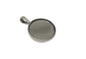 Jewelry Metal Alloy Pendant Base 27mm (Holds 25mm Round Embellishments) Round Antique Silver Color (Pack of 2 pieces) [jefs-pndt-gnrl-00129-m21]