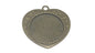 Jewellery Metal Alloy Pendant Base 36x35x1xmm (Holds 25mm Round Embellishments) Heart Antique Bronze Color (Pack of 2 pieces) [jefs-pndt-gnrl-00129-m37]