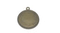 Jewellery Metal Alloy Pendant Base 36x31x3xmm (Holds 25mm Round Embellishments) Round Antique Bronze Color (Pack of 2 pieces) [jefs-pndt-gnrl-00129-m41]