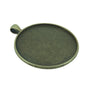 Jewellery Metal Alloy Pendant Base 56x48x2xmm (Holds 45mm Round Embellishments) Round Antique Bronze Color (Pack of 2 pieces) [jefs-pndt-gnrl-00129-m46]