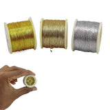 Zari Metallic Threads 0.1 MM For Aari Work Embroidery Sewing Garment Needlework Crafts