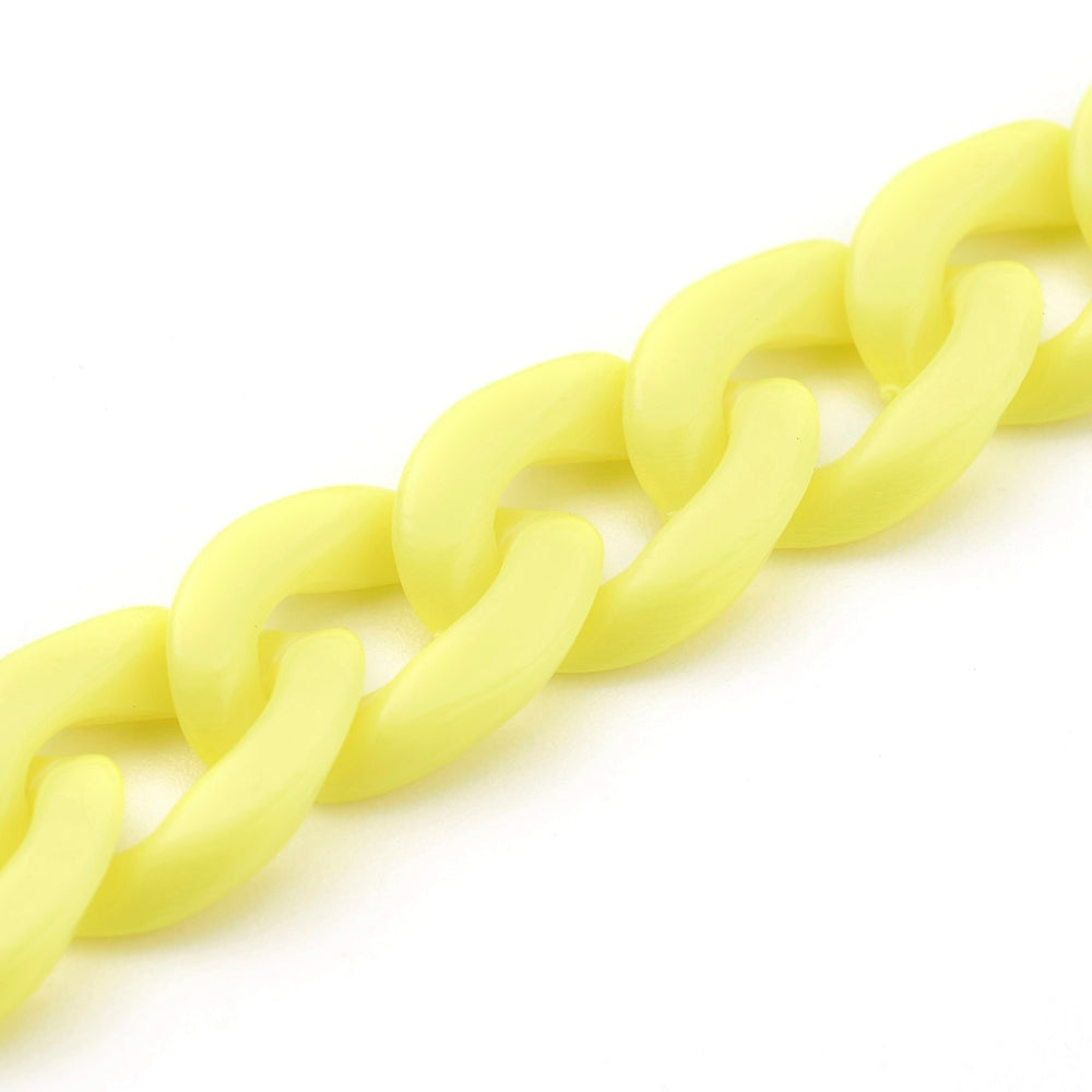 Acrylic Plastic Curb Chains (Mixed Colors, Total 10 Meters) 13x10x2.5 MM For Bag Strap Mask Holder Lanyard  [jefs-stringlace-00305-combo1]
