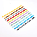Acrylic Plastic Curb Chains (Mixed Colors, Total 10 Meters) 13x10x2.5 MM For Bag Strap Mask Holder Lanyard  [jefs-stringlace-00305-combo1]