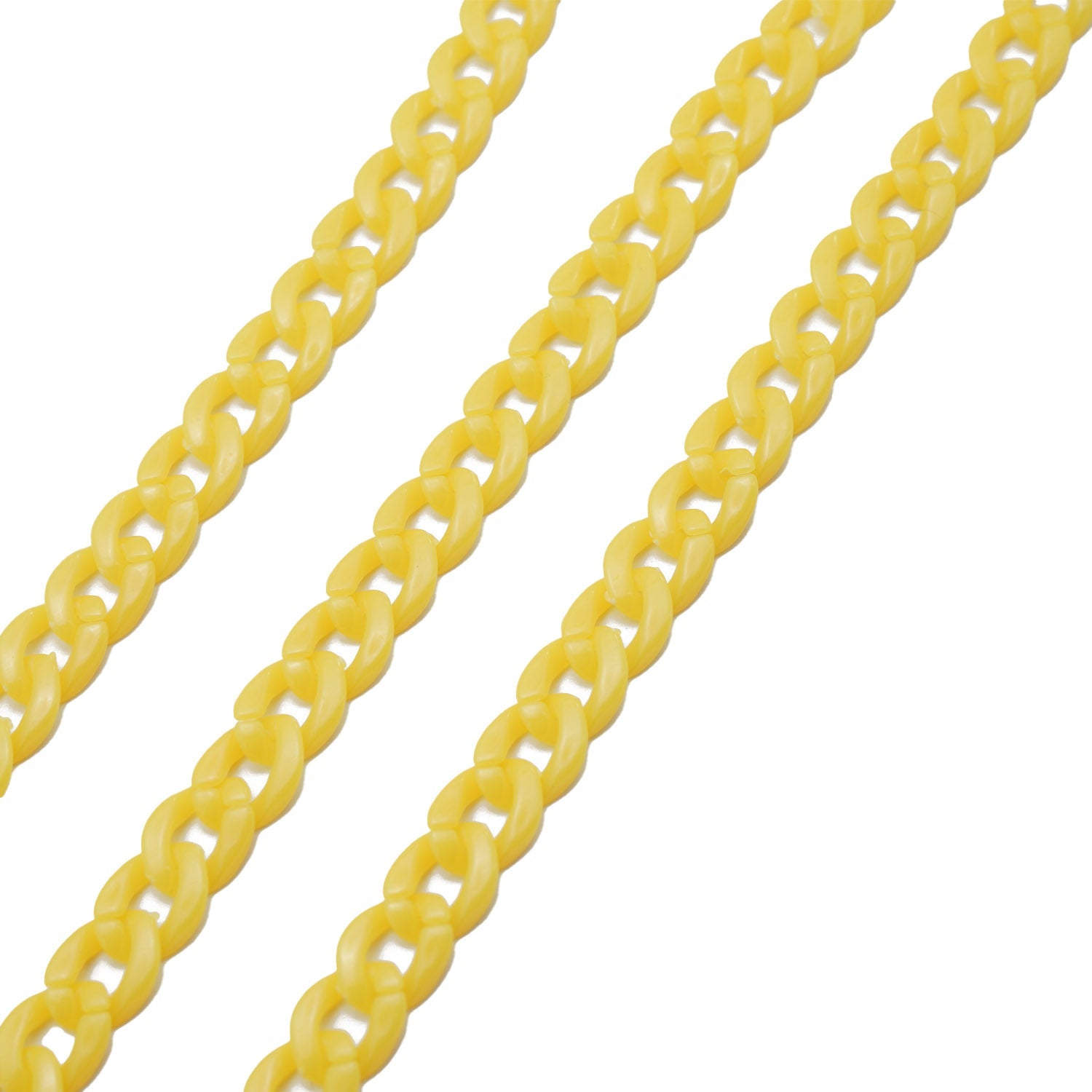 Acrylic Plastic Curb Chains (Mixed Colors, Total 10 Meters) 13x10x2.5 MM For Bag Strap Mask Holder Lanyard  [jefs-stringlace-00305-combo1]