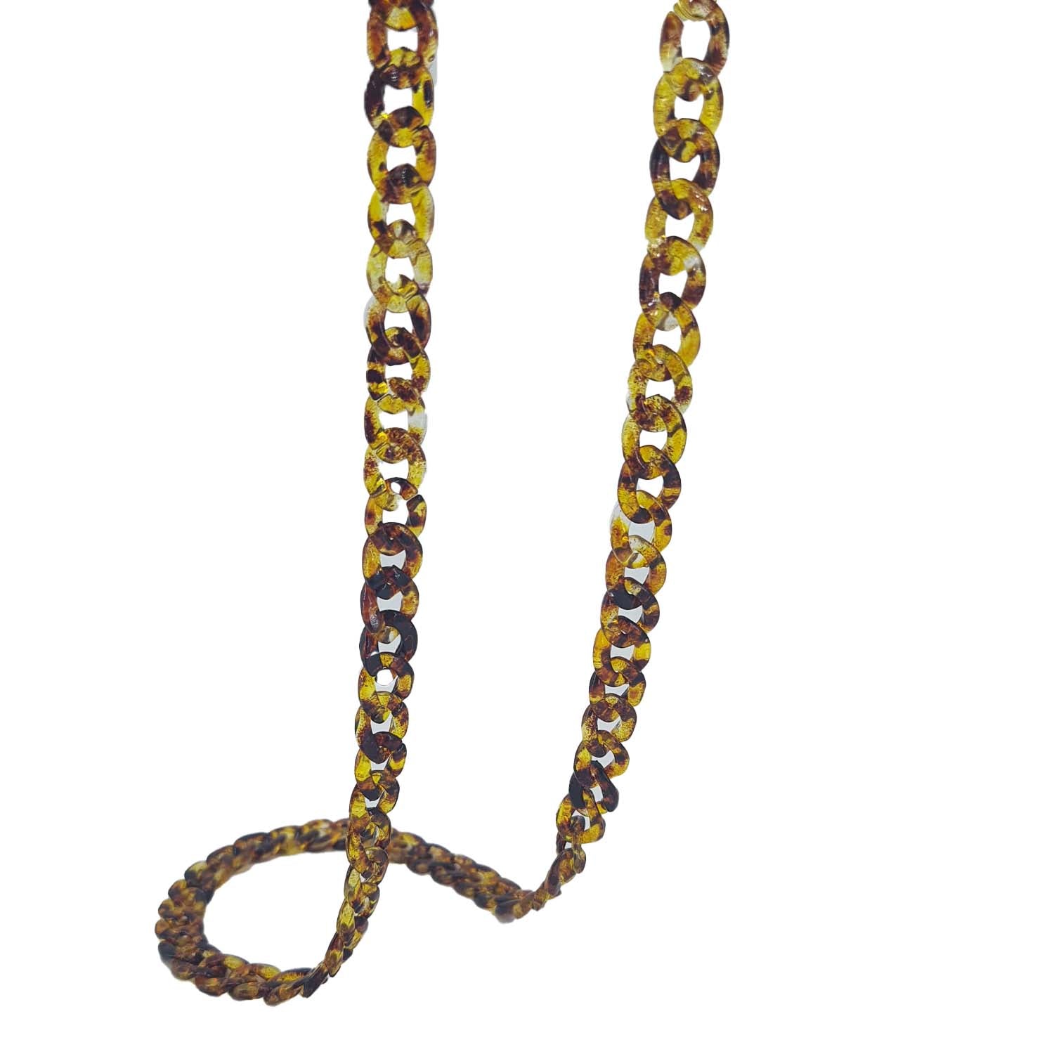 Acrylic Plastic Curb Chains (Mixed Colors, Total 10 Meters) 13x10x2.5 MM For Bag Strap Mask Holder Lanyard  [jefs-stringlace-00305-combo1]