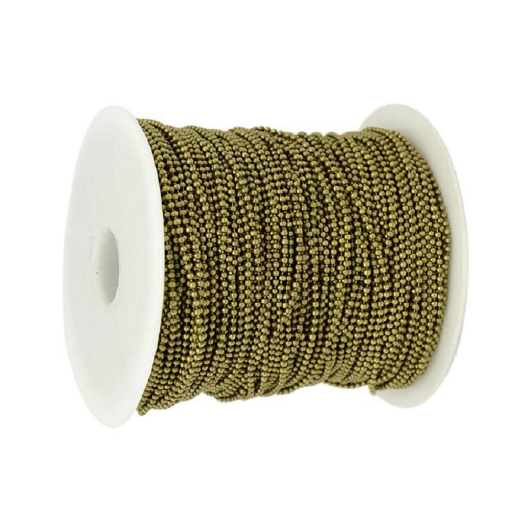 Metal Chain String Buy Metal Chains For Jewellery 1 mm Ball Antique Bronze Color online ...