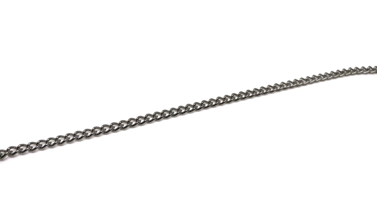 Jewellery Making Necklace Chains Tarnish Resistant Stainless Steel 3.5x2mm Twist Silver Color (Sold as 1 metre) [jefs-stringlace-00395-m10]