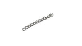 Extension Chains For Jewellery Making Tarnish Resistant 40x3mm Twist Cross Surgical Stainless Steel Silver Color (Pack of 10 pieces) [jefs-stringlace-00395-m12]