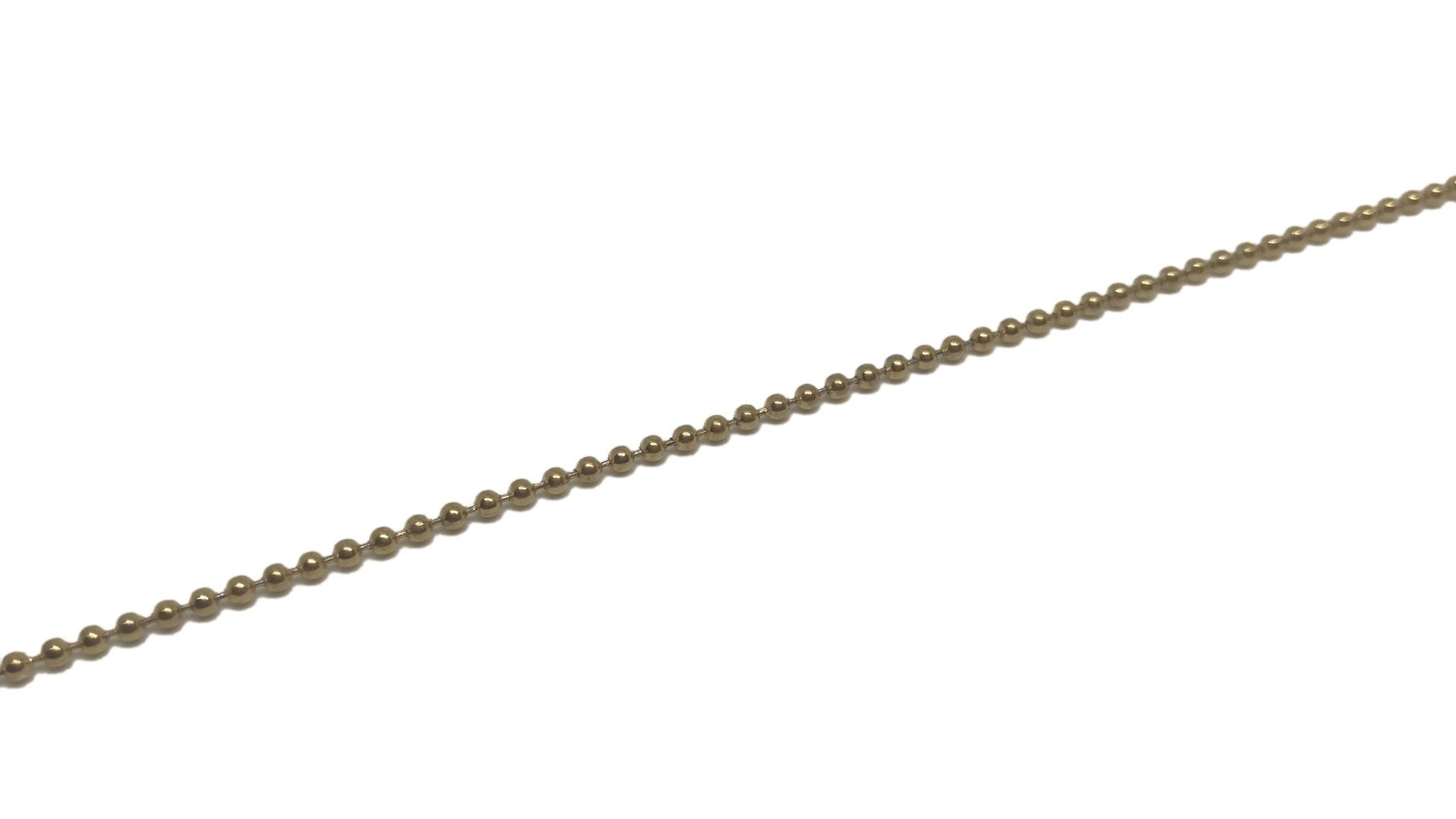 Jewellery Making Ball Chains Tarnish Resistant Stainless Steel 1.5mm Ball Gold Color (Sold as 1 metre) [jefs-stringlace-00395-m14]