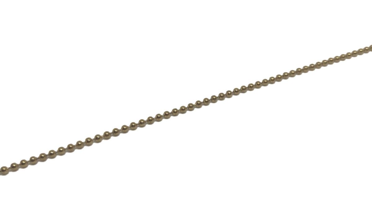 Jewellery Making Ball Chains Tarnish Resistant Stainless Steel 1.5mm Ball Gold Color (Sold as 1 metre) [jefs-stringlace-00395-m14]