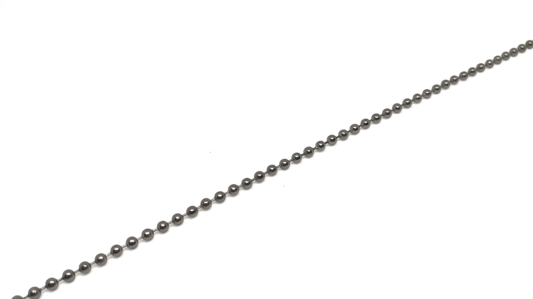 Jewellery Making Necklace Chains Tarnish Resistant Stainless Steel 2mm Ball Silver Color (Sold as 1 metre) [jefs-stringlace-00395-m1]