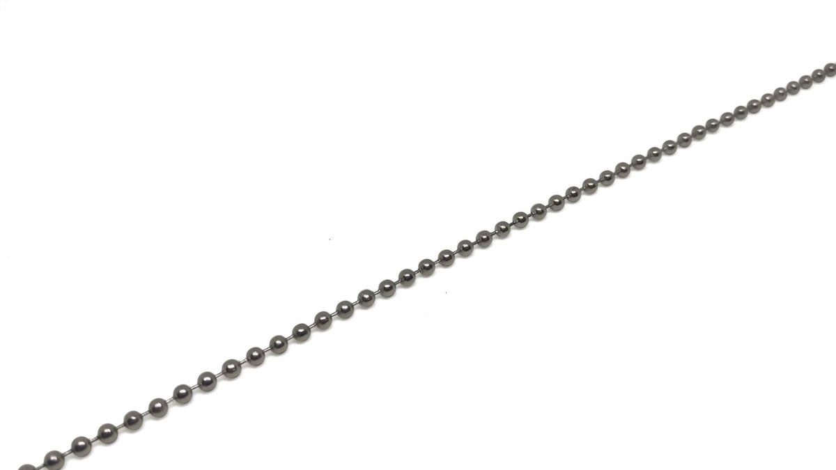 Jewellery Making Necklace Chains Tarnish Resistant Stainless Steel 2mm Ball Silver Color (Sold as 1 metre) [jefs-stringlace-00395-m1]