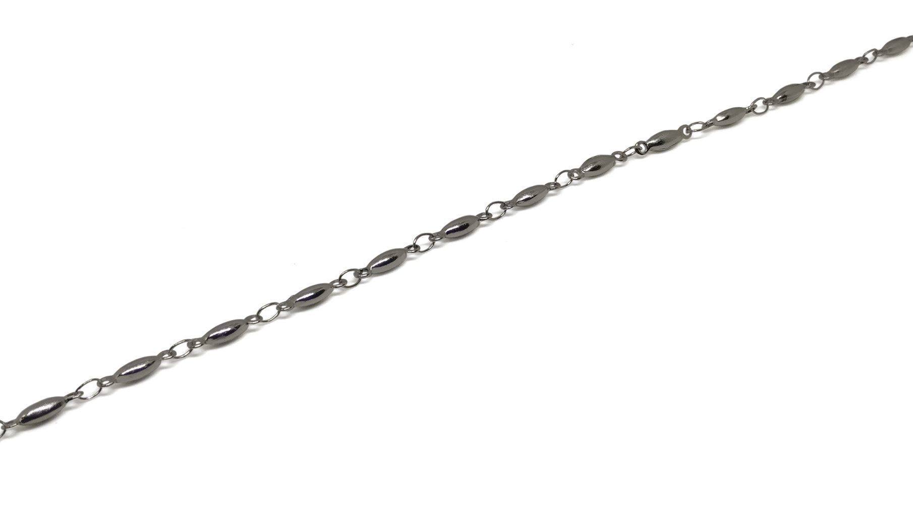 Jewellery Making Necklace Chains Tarnish Resistant Stainless Steel 11x2.5x2xmm Linked Pipe Silver Color (Sold as 1 metre) [jefs-stringlace-00395-m3]