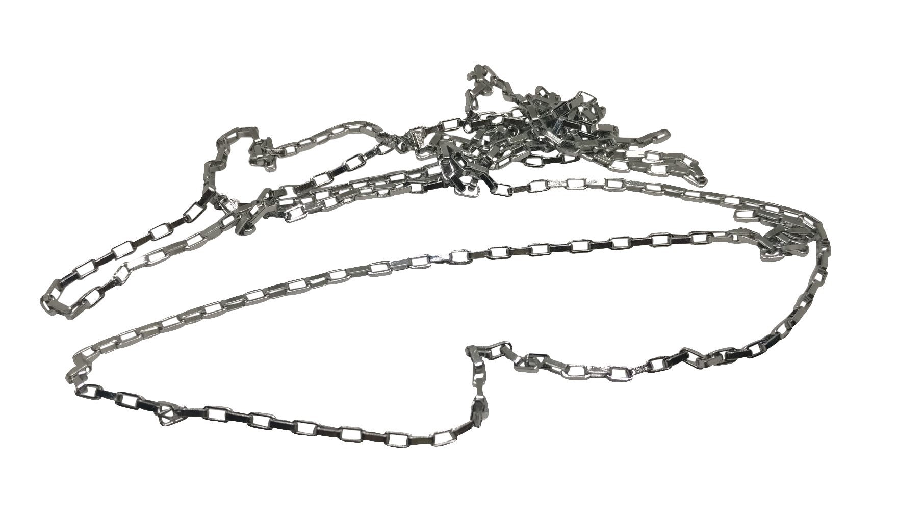 Jewellery Making Necklace Chains Tarnish Resistant Stainless Steel 4x2mm Rectangle Box Silver Color (Sold as 1 metre) [jefs-stringlace-00395-m7]