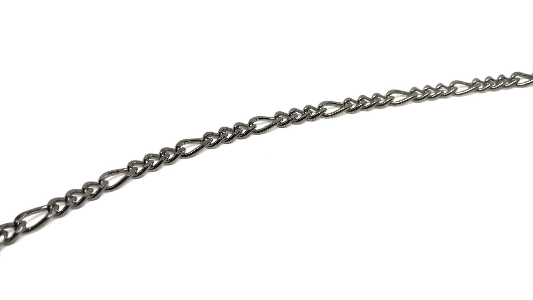 Jewellery Making Necklace Chains Tarnish Resistant Stainless Steel 5mm Long Twist:7x3.5x2mm Long Twist Silver Color (Sold as 1 metre) [jefs-stringlace-00395-m9]