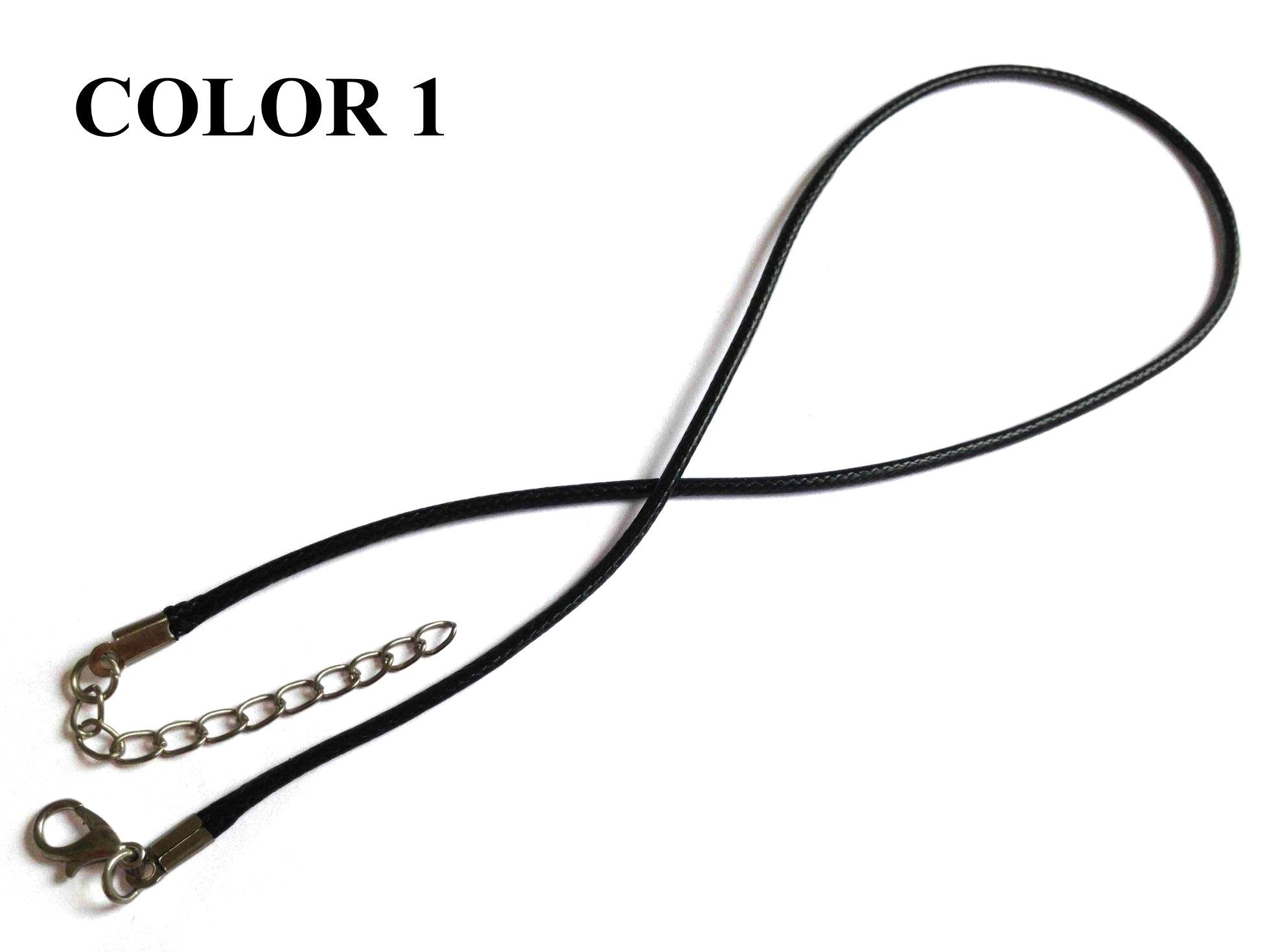 Jewellery Making Necklace Cords With Waxed Cotton 1.5mm 17 to 18 Inch Cord [jefs-stringlace-00429]