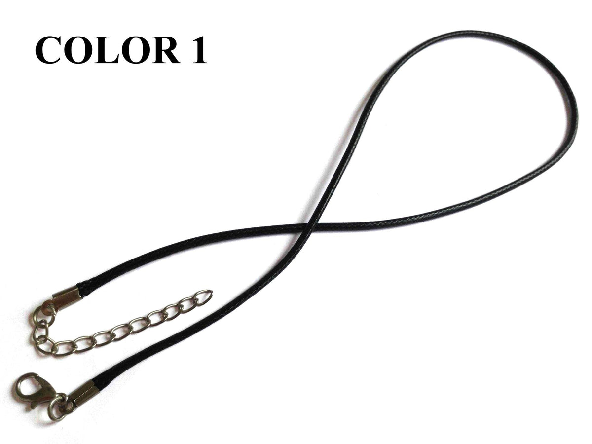 Jewellery Making Necklace Cords With Waxed Cotton 1.5mm 17 to 18 Inch Cord [jefs-stringlace-00429]