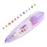 Plastic Sticker Correction Adhesive Tape Dispenser Pen For Scrapbooking Gifting Decoration Multi-Color (Sold as 1 piece) [Type 1 -> Letter Printing] [jefs-tapedecrtve-00006-model1]